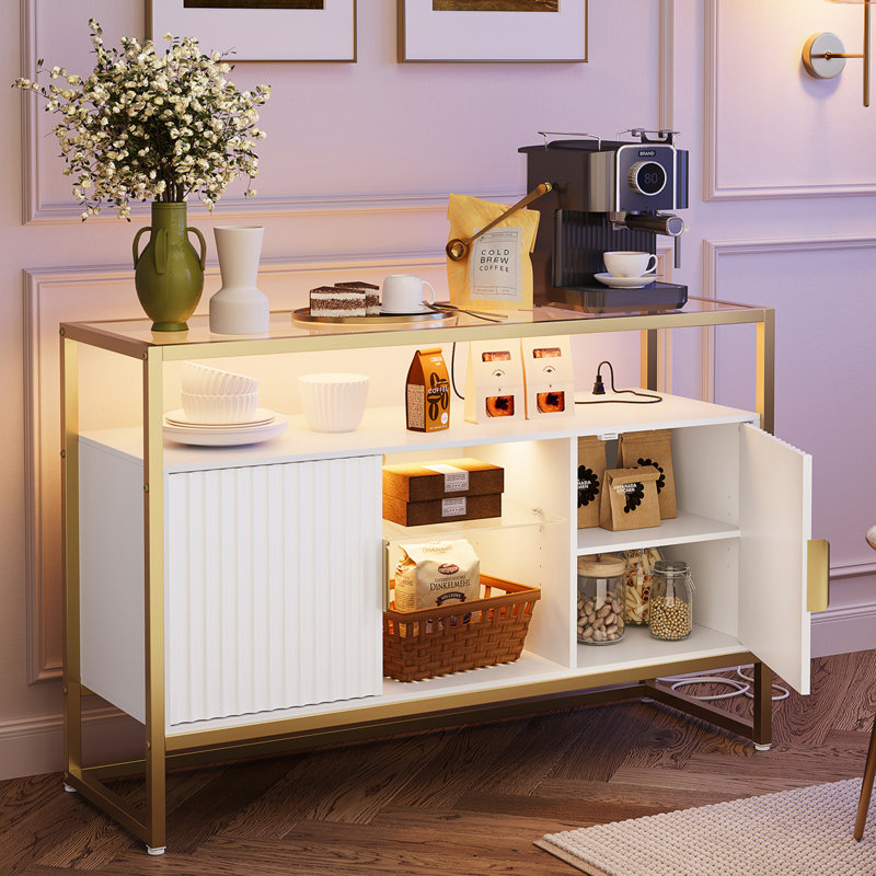 120cm Glass Top Console Table