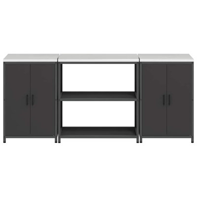 Kitchen Storage Set With Door 3 Pcs 210 X 50 X 92 Cm