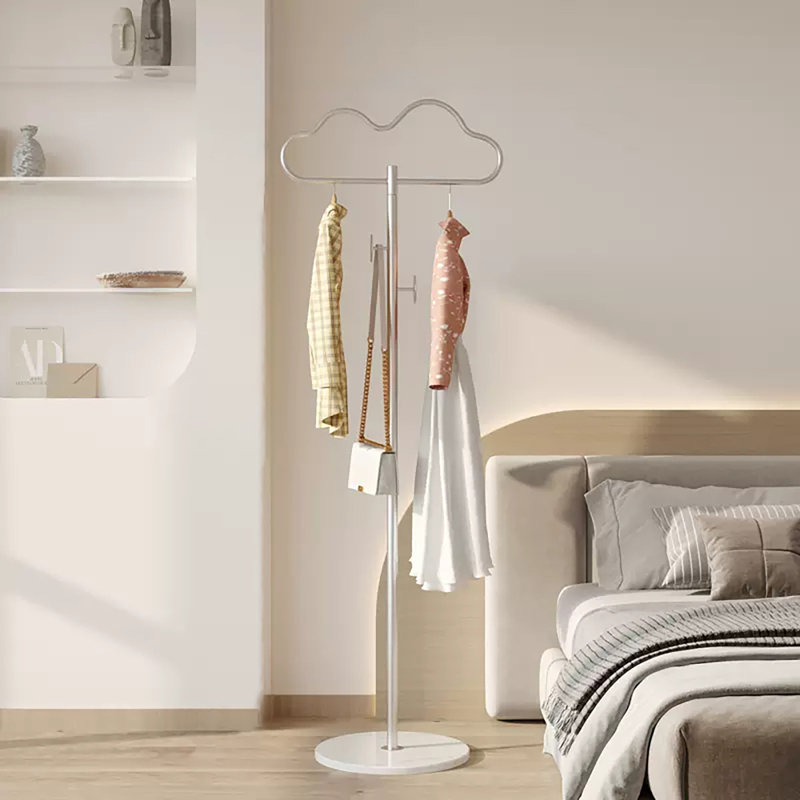 Carlheinz Metal 2 - Hook Freestanding Coat Rack, White