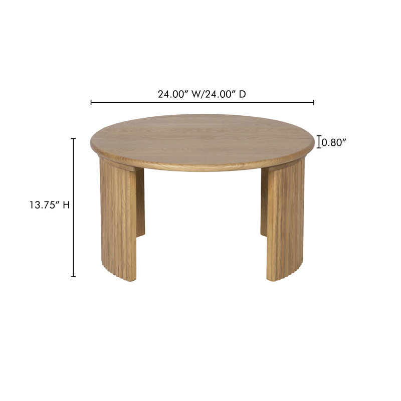 Penny Small Coffee Table Dark Brown, Espresso, 13.75" H x 24" L x 24" W