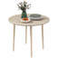 Petite table de cuisine de 35 po, table rabattable rabattable pour petits espaces, table de salle à manger pliante ronde avec pieds en bois massif pour la cuisine, la salle à manger, couleur chêne