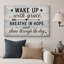 «Wake Up With Grace Hope», œuvre d'art de citation sur toile encadrée-131654452-131654450