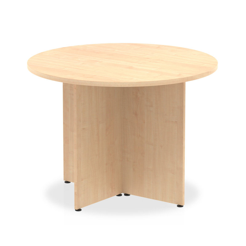 Kyvan Circle Conference Table, 73cm H x 100cm L x 100cm D, Maple Brown