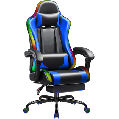 Homall Ergonomic Gaming Chair with Massage, RGB LED Lights and Footrest