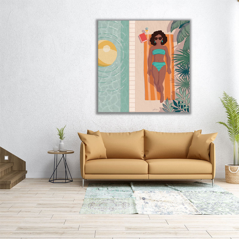 Beach Babes III - reproduction d'art sur toile, H 40 po x l 40 po