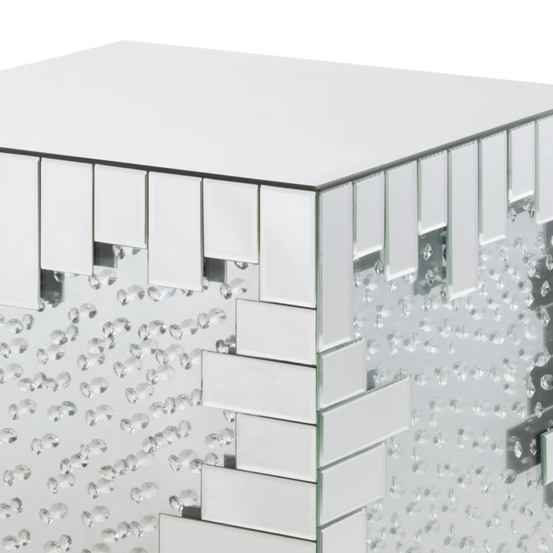 Manolya Square End Table in Mirrored