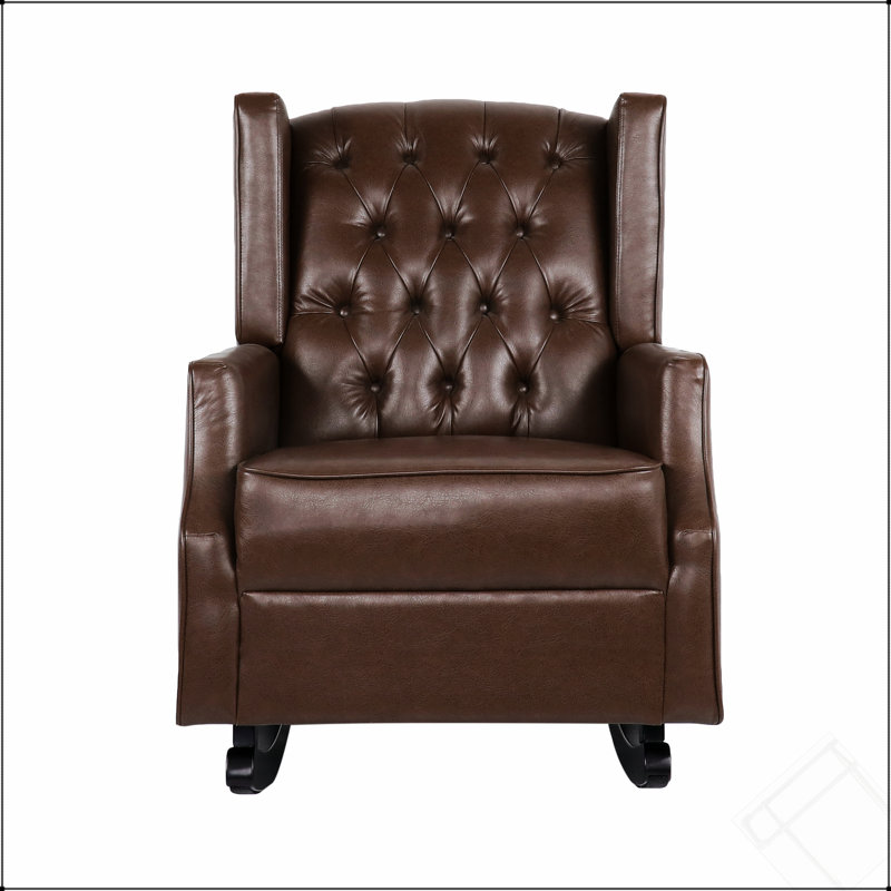 Chaise berçante, Marron foncé