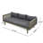 Acacia Wood  Outdoor 3 Seater Daybed With Cushion-2081363457-2081363469