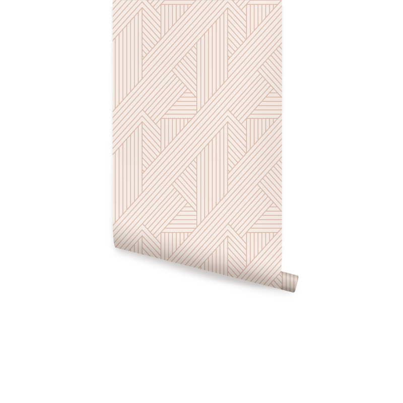 Carrelage de papier peint Williamstown, Corail, L 2 pi x L 18 pi