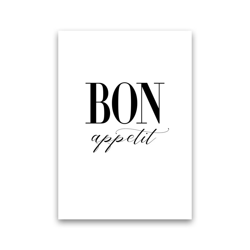 Bon Appetit - Print, 59.4 cm H x 42 cm W x 4 cm D, Wrapped Canvas
