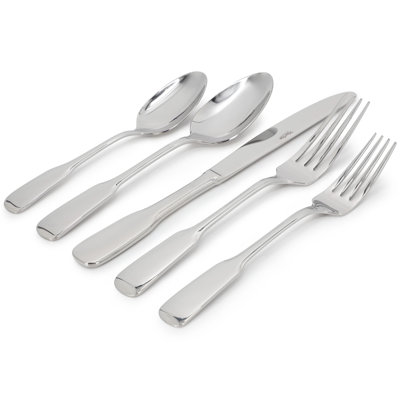 Martha Stewart Halsey 20 Piece Stainless Steel Flatware Set in Silver