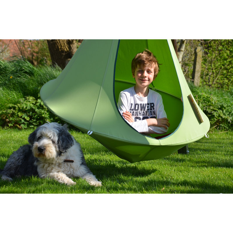 Hamac suspendu Cacoon Pod Vivere Saffo, Vert feuille, H 60 po x l 60 po x P 60 po