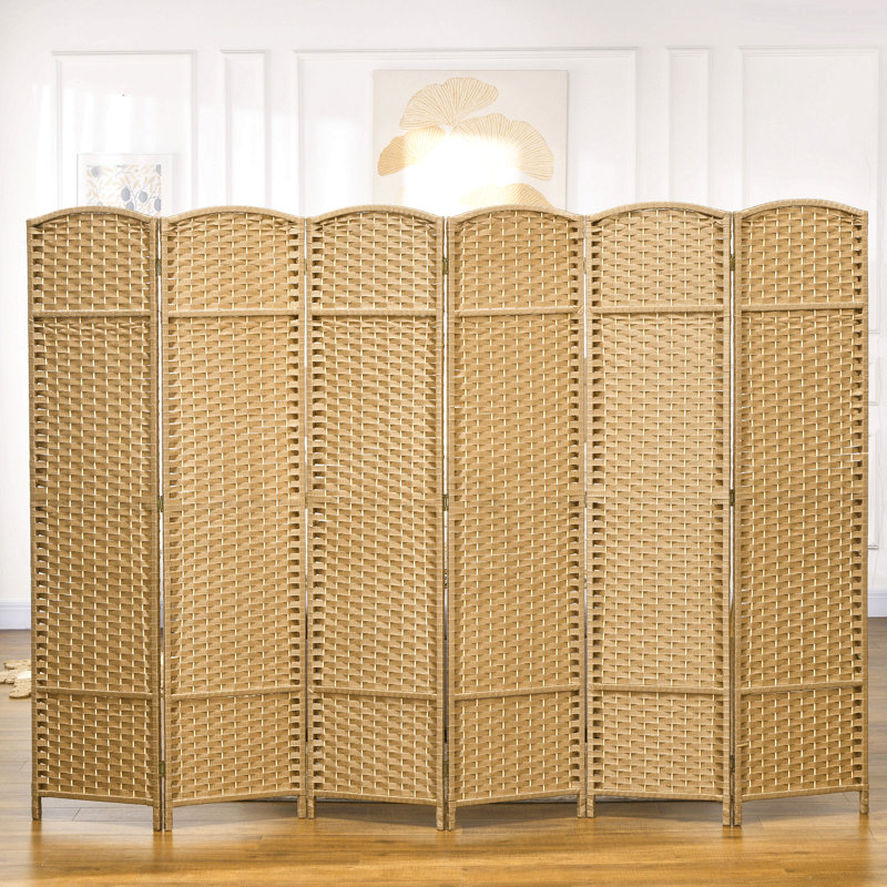 Paravent pliable avec cloison de séparation, cloison autoportante de 5,6 pi de hauteur pour bureau à domicile, chambre à coucher