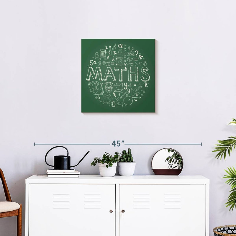 Keiri Math Chalk Typography, 20" H x 20" W