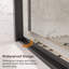 Porte de douche pivotante en verre 46-48 "x H 72" semi-sans cadre avec verre trempé transparent 1/4 ", installation réversible-119321836