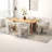 Modern Rectangular Dining Set With Upholstered Chairs With Backrest And Armrest-365073232-365073238-365073322