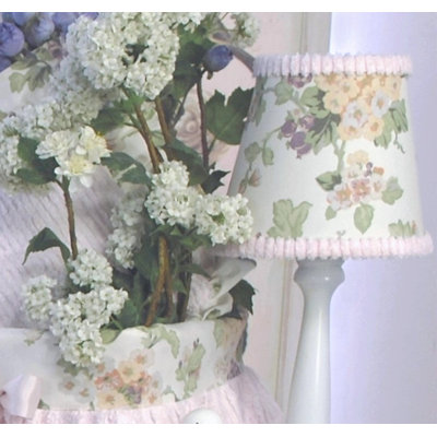 Flower Medley 7'' H Cotton Empire Lamp Shade