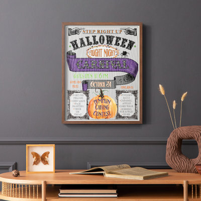 Carnival Sign Framed Print - Solid Wood