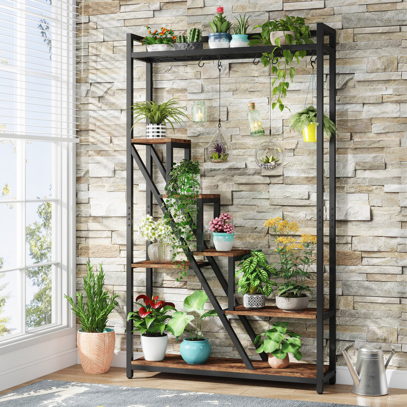 Ammerie Plant Stand, Rustic Brown/Black