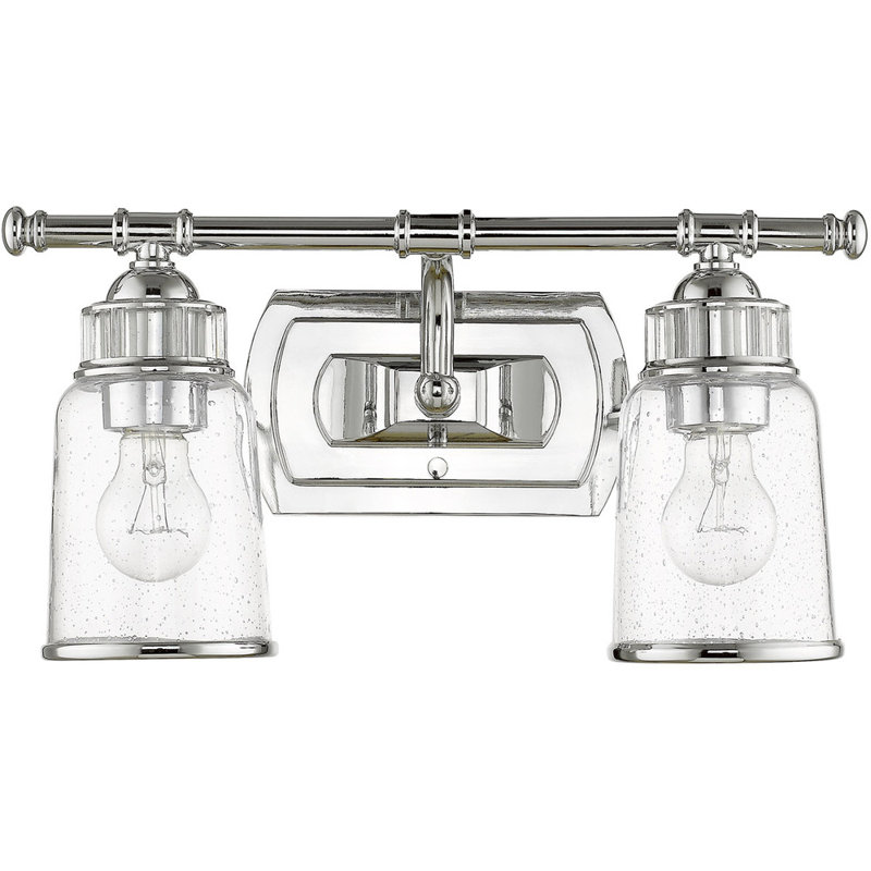 Éclairage pour meuble-lavabo à 2 lumières Anyelina, Chrome poli