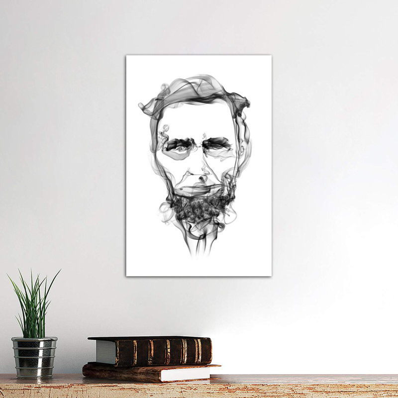 «Abraham Lincoln», reproduction, H 26 po x l 18 po x 1,5 po, Toile tendue