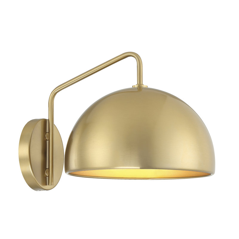 Meridian 1-Light Wall Sconce in Natural Brass, Natural Brass