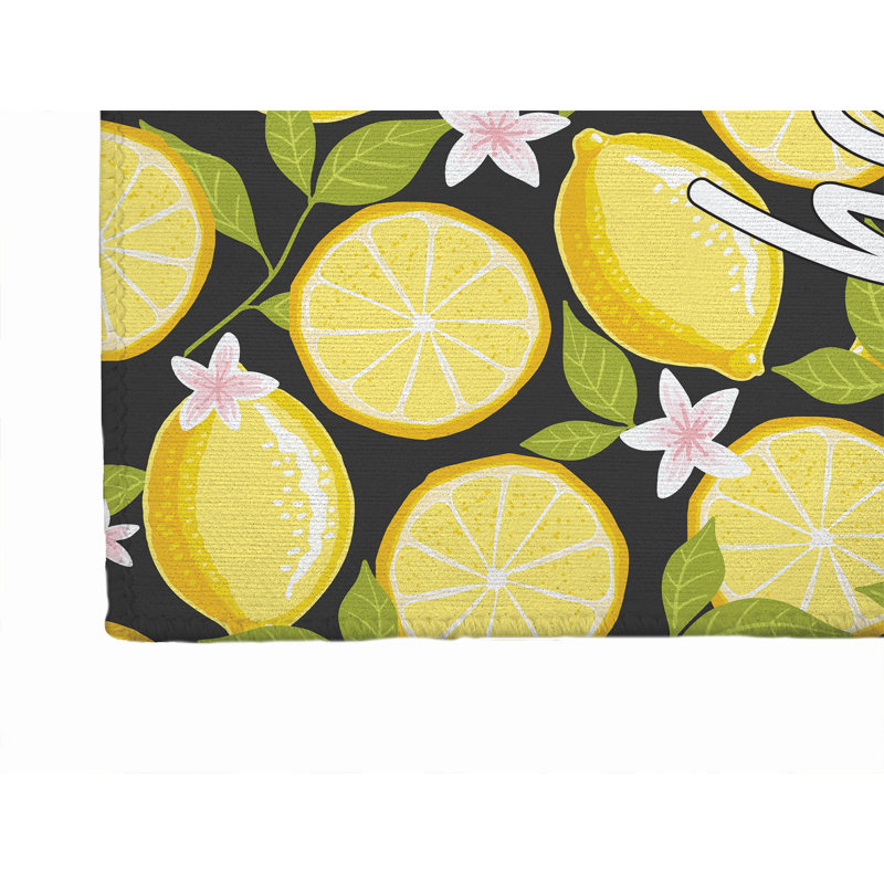 Paillasson Lemons, Gris anthracite, L 60 po x L 84 po