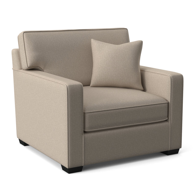Gramercy Park Upholstered Accent Chair, Black Finish, Eggshell Crypton Performance