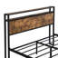 Lit plateforme en métal avec tête et pieds en bois - fixé, abondant sous l'espace, aucun sommier requis, assemblage sans effort, stable, silencieux, pour matelas de 8 pouces et plus, extrémités de cadre noires et brunes installées,-1599917053-1599917050