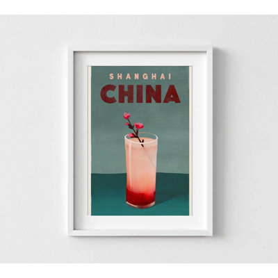 Shanghai China – Vintage Cocktail Travel Poster