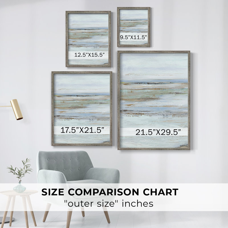Reproduction encadrée «Mute Misty Marsh I» - bois massif, H 11 po x l 9 po