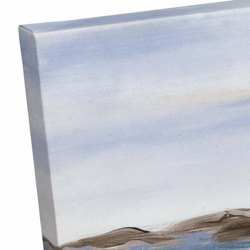 Doux paysage abstrait - peinture sur toile, Toile tendue, H 20 po x l 16 po x P 1,25 po