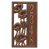 Personalized Flowering Poppies 1-Line Wall Address Plaque