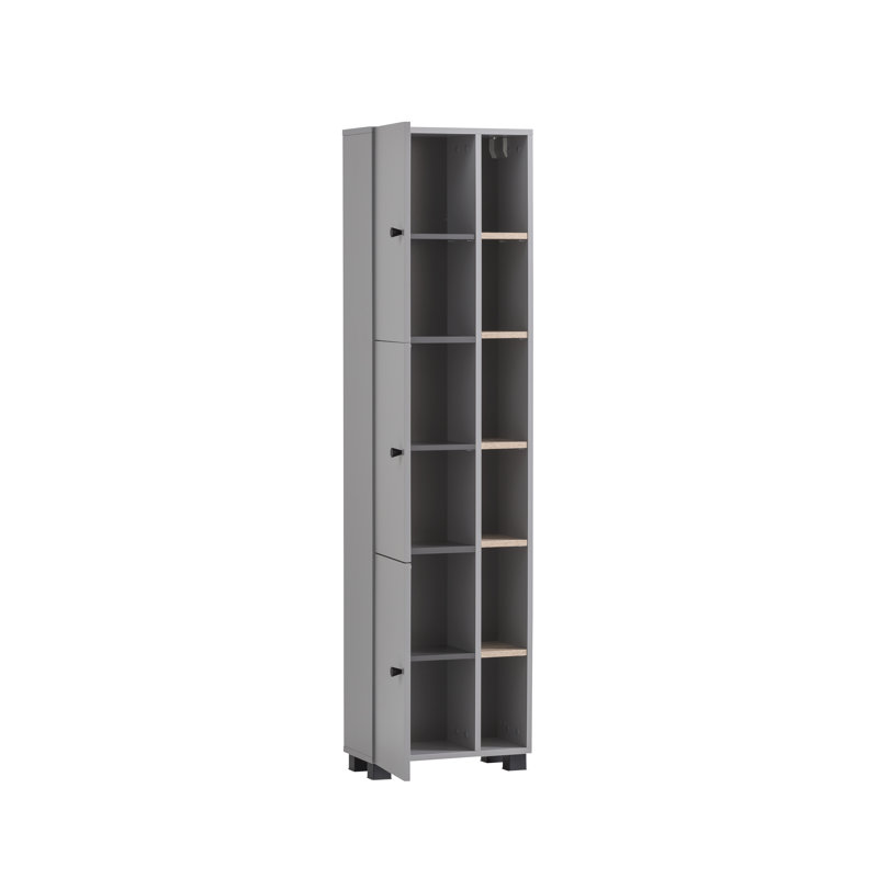 Balto Freestanding Linen Cabinet, Gray