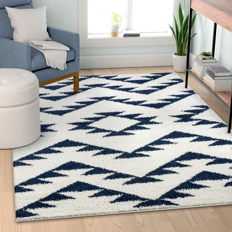 Madison Shag Moroccan Area Rug, Rectangle 120 x 160cm