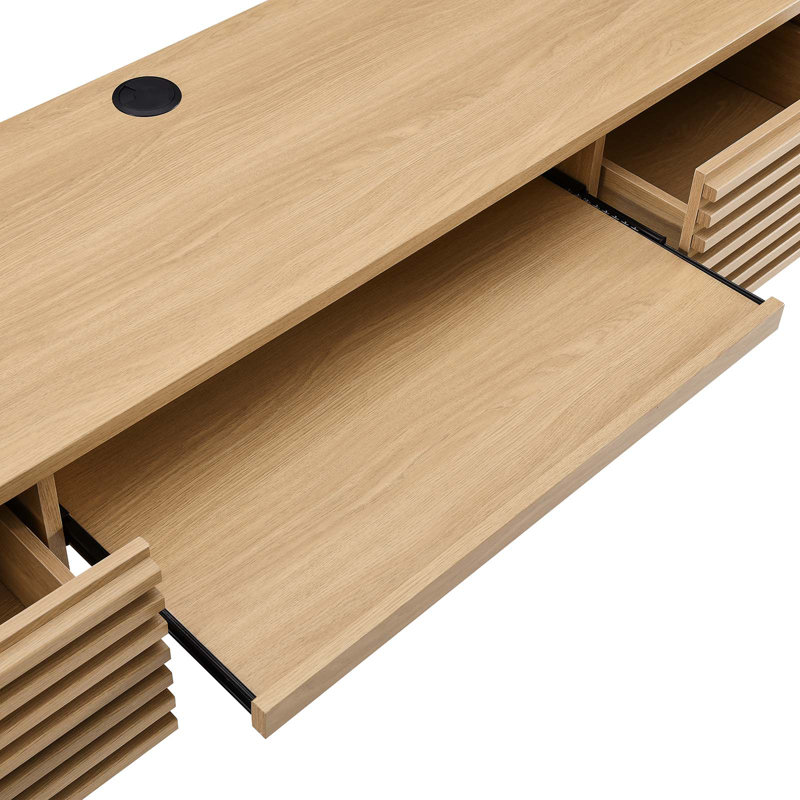 Bureau mural en bois Modway Render, Chêne