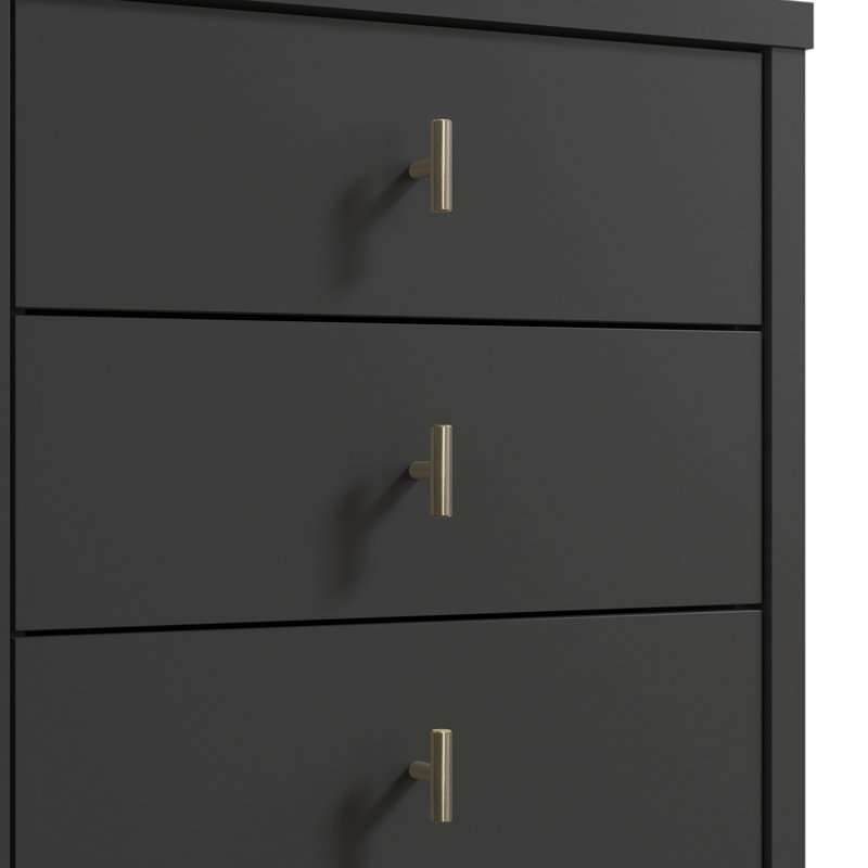 Allysyn 3 Drawer Nightstand (Set Of 2), Black