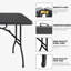 Table portative de 6 pi pour les rassemblements en plein air - pliable, solide, pliable et noir
