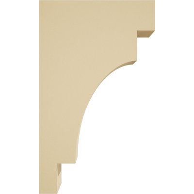6"W X 12"D X 20"H Mediterranean Signature Urethane Corbel, Primed Tan
