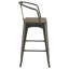 Tabouret de bar noir foncé et orme foncé (ensemble de 2)