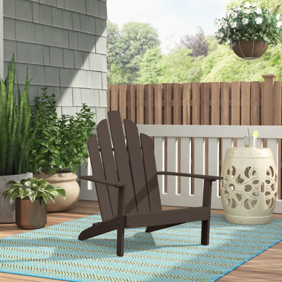 Chaise Adirondack en bois massif Ivania