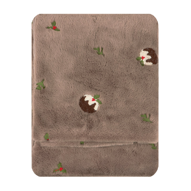 Festive Puddings Abstract Knitted Blanket
