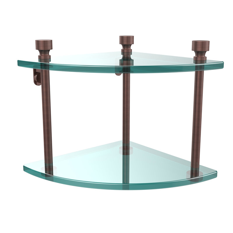 Ballenas Metal Bathroom Shelves, Antique Copper