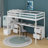 Twin Size Loft Bed With Built-In Desk And Drawer-1080563638
