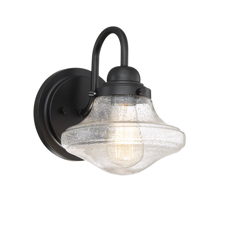 Lanterne murale d'extérieur 9,25 po Dawson, Noir mat