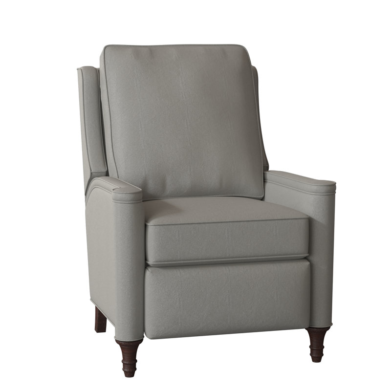 Dale 33" Wide Genuine Leather Standard Recliner, 1183 Dove, Espresso, Manual