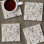 Stoneware Square 4 Piece Coaster Set