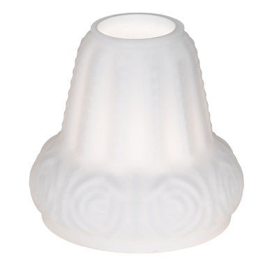 5" Wide White Puffy Rose Shade