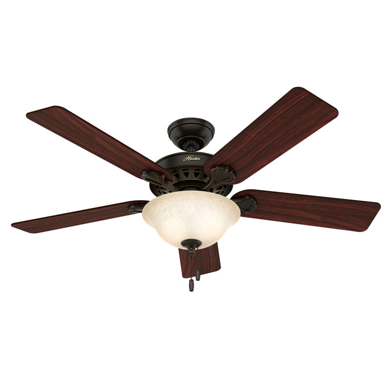 52" Waldon 5 - Blade LED Standard Ceiling Fan with Pull Chain and Light Kit Included