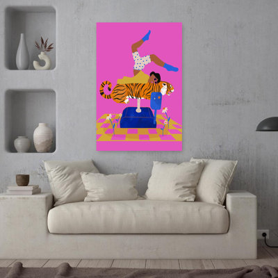 Art contemporain, architecture de tigre contemporain, art floral